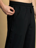 Genzclassic Men's Black Cotton Straight Fit Track Pants | Regular Fit Joggers | Casual, Gym & Daily Wear