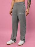 Genz-classic Men's Cotton Straight Fit Track Pants | Casual Lounge Wear | Grey
