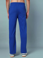 Genz-classic Men's Cotton Straight Fit Track Pants | Royal Blue Solid | Casual Lounge Wear | Comfortable Daily Wear