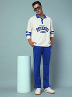 Genz-classic Men's Cotton Straight Fit Track Pants | Royal Blue Solid | Casual Lounge Wear | Comfortable Daily Wear