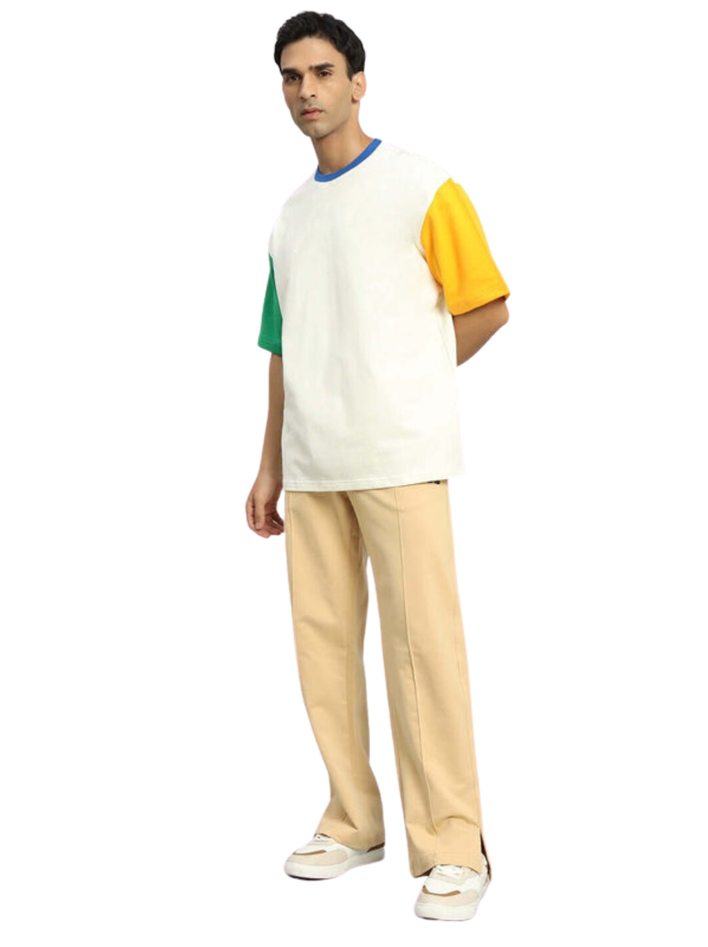 Genz-classic Men's Cotton Straight Fit Track Pants | Casual Lounge Wear | Beige