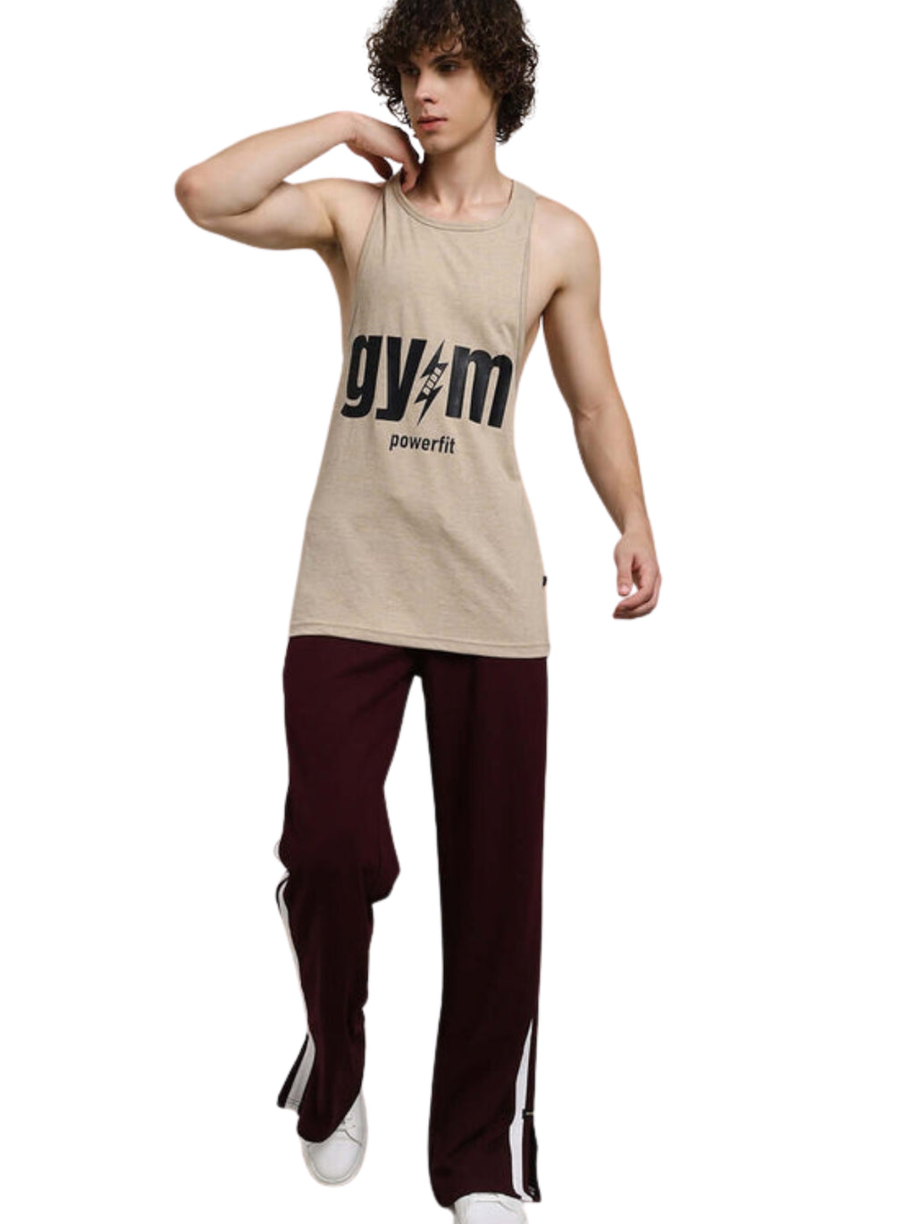 Genz-classic Men's Cotton Straight Fit Track Pants | Maroon Solid | Side Zip Hem | Casual Lounge Wear & Streetwear