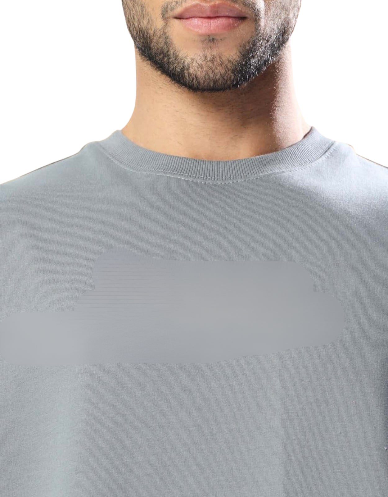 Genz-Classic Men's Grey Oversized Back Graphic Printed Cotton T-Shirt – Only Hope Remains Edition