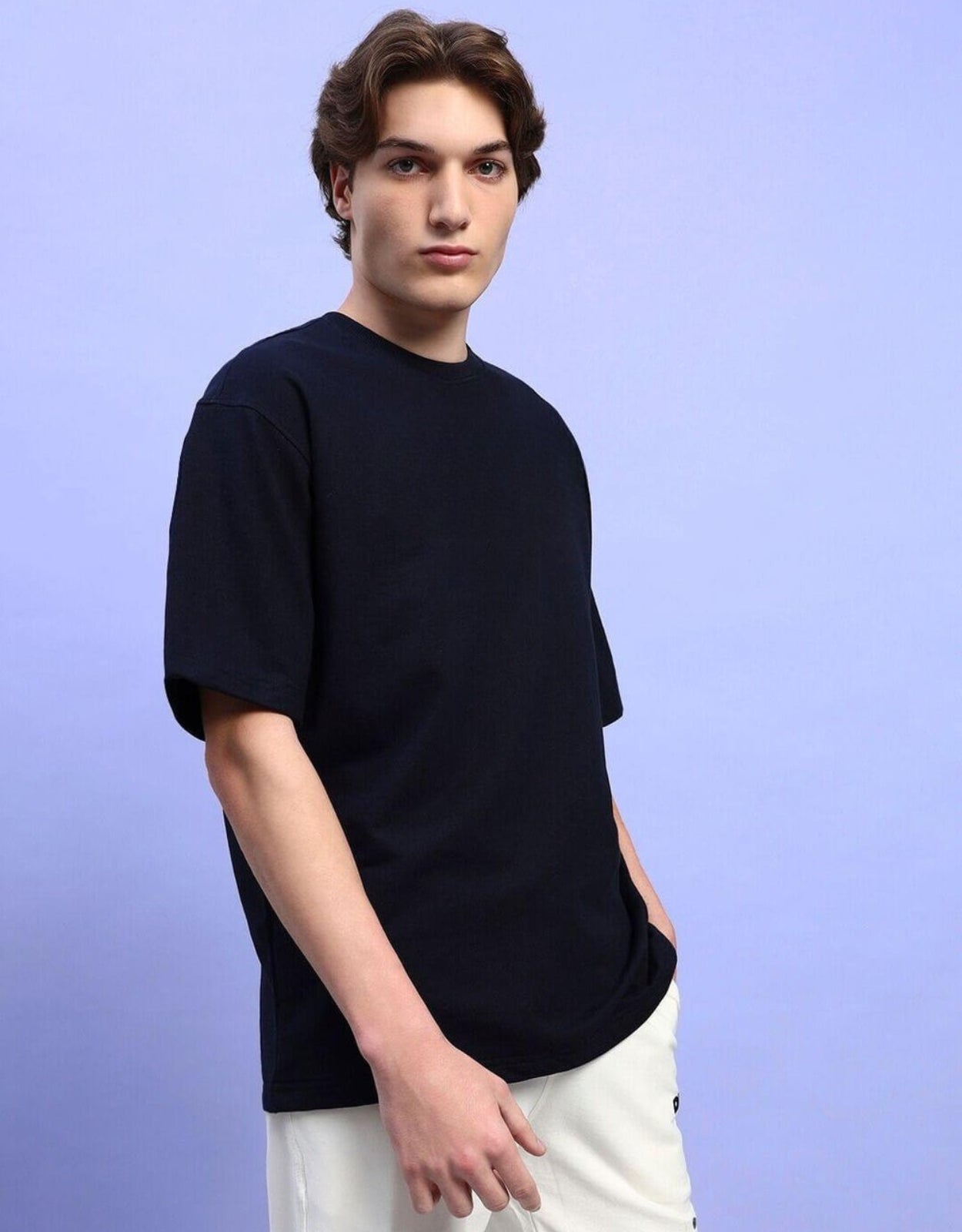 Genz-Classic Men's Black Oversized Vintage Rock Graphic Printed Cotton T-Shirt