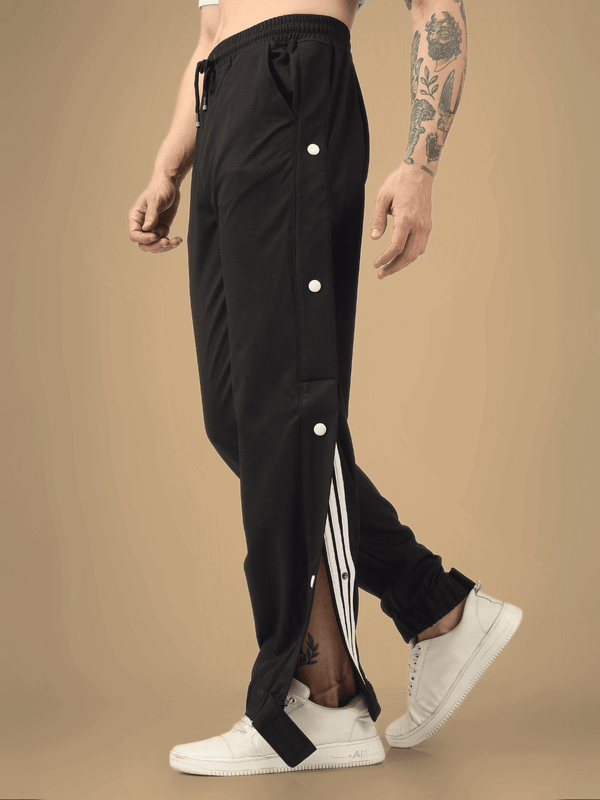 Genzclassic Men's Solid Jogger Track Pants | Slim Fit Athletic Joggers | Classic Black